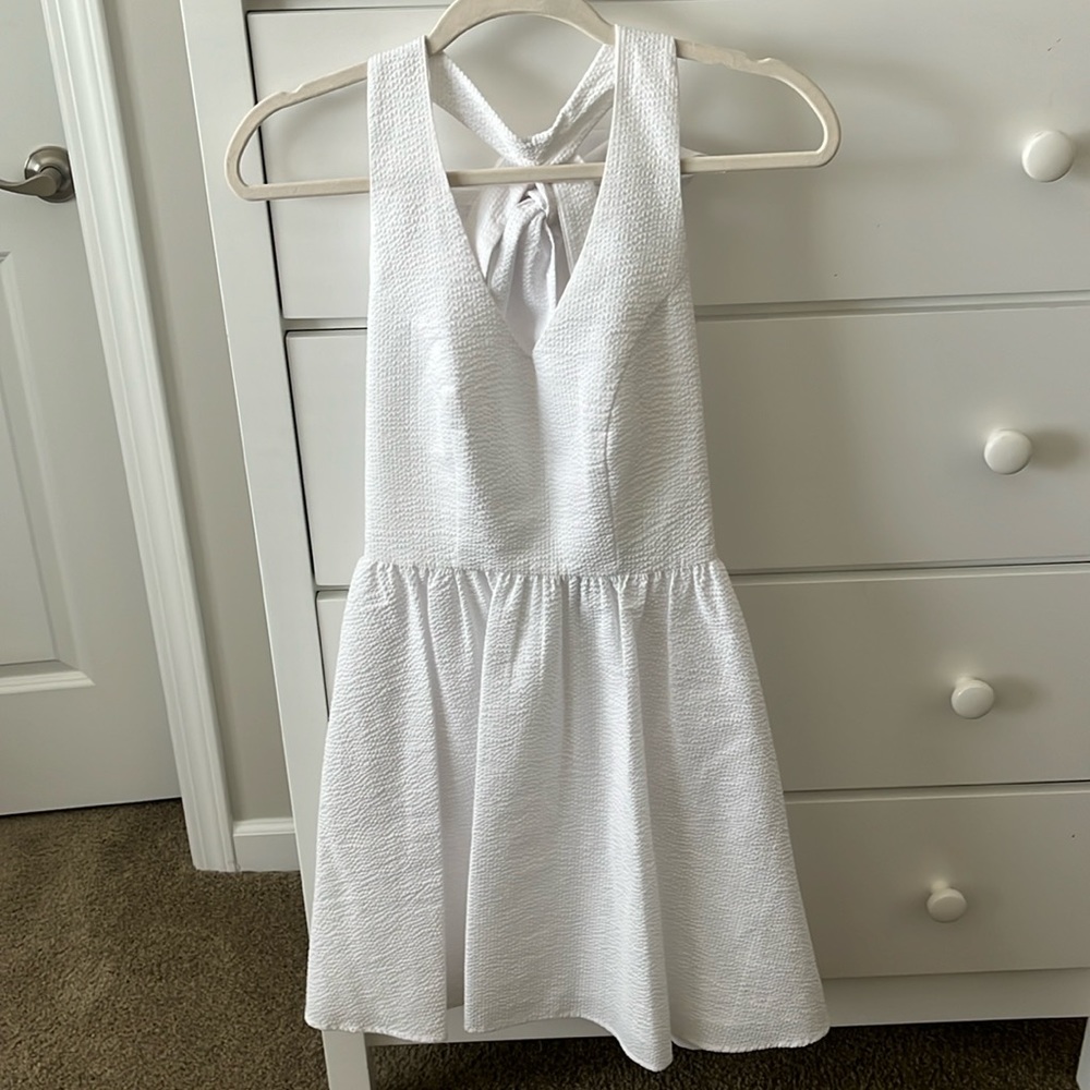 Lauren James Augusta Dress, size XS, white seersucker